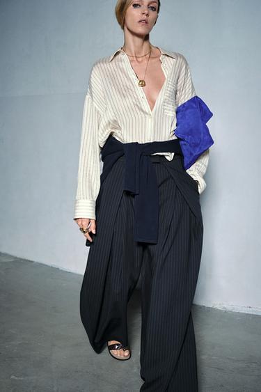 ZW COLLECTION STRIPED SHIRT - Black / White by Zara