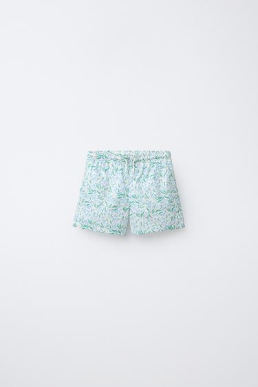 2-6 YEARS / LEAF PRINT SWIM SHORTS - Ecru by Zara
