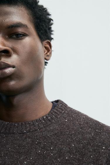 100% WOOL BOTTONATO JUMPER - mink brown by Zara