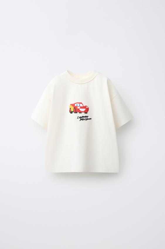 CARS LIGHTNING MCQUEEN © DISNEY/PIXAR EMBROIDERED T-SHIRT - Oyster-white by Zara - Image 0