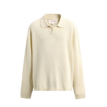 HEMP-COTTON KNIT POLO SHIRT - Light beige by Zara