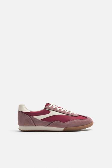 RETRO TRAINERS - Burgundy Red by Zara