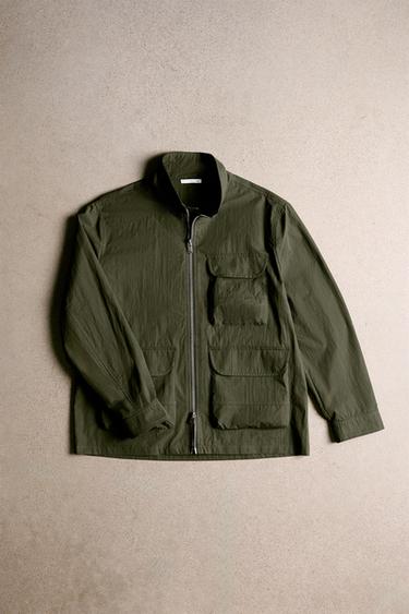 TECHNICAL PARKA WITH POCKETS - Green by Zara