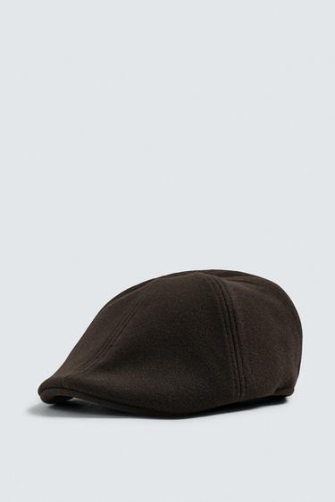 FLANNEL BERET - Brown by Zara