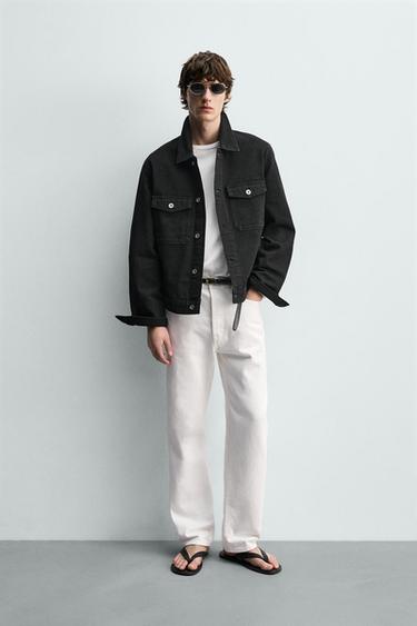 BASIC DENIM JACKET - Black by Zara