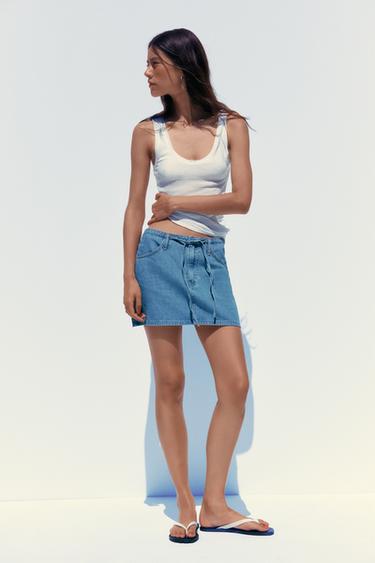 TRF DENIM MINI SKIRT - Blue by Zara - Image 0