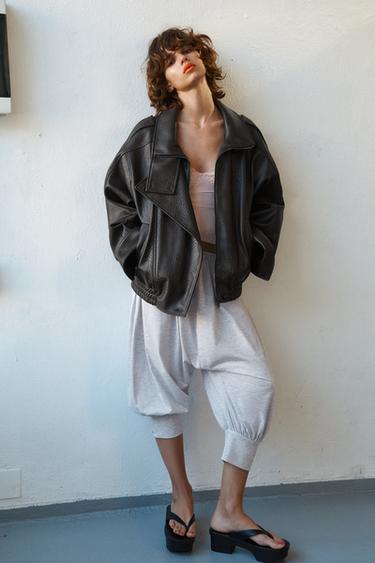 FAUX LEATHER JACKET - Brown by Zara