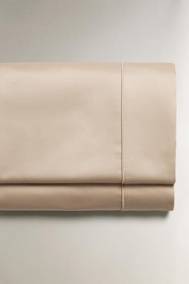 SATEEN FLAT SHEET (500 THREAD COUNT) - Taupe grey by Zara