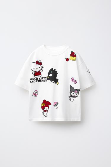 HELLO KITTY AND FRIENDS © SANRIO PRINTED T-SHIRT - Oyster-white by Zara