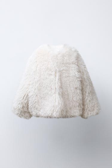 FAUX FUR JACKET - White by Zara