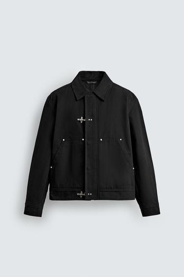 RELAXED FIT FIREMAN CLASP JACKET - Black by Zara
