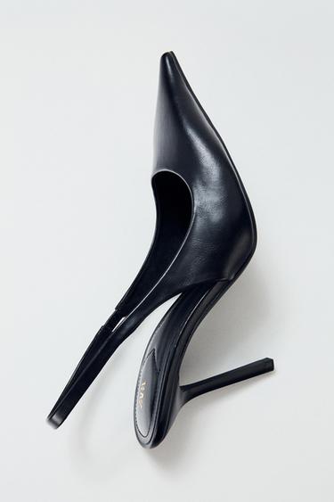 HIGH-HEEL SLINGBACK SHOES - Black by Zara