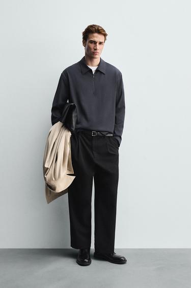 VISCOSE POLO SHIRT - Blue grey by Zara - Image 0
