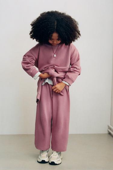 RAISED SLOGAN SWEATSHIRT - Dark pink by Zara