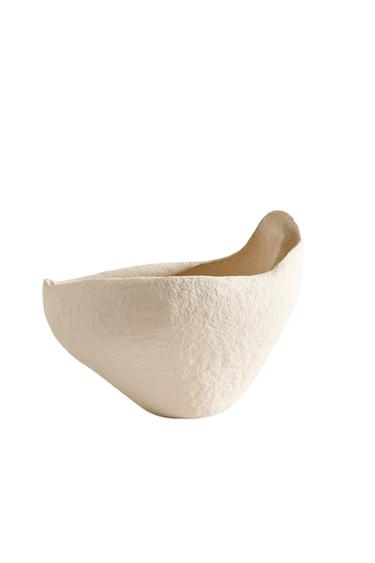 PAPIER-MÂCHÉ VASE - Ecru by Zara