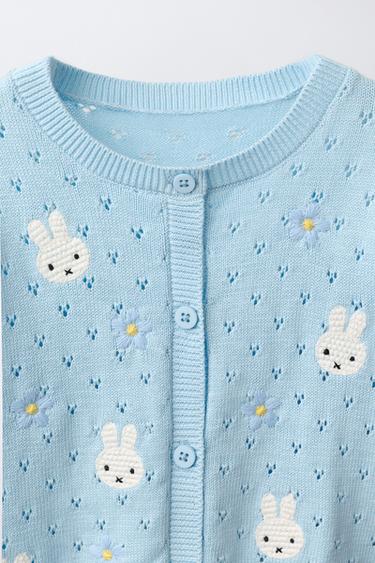 MIFFY™ MERCIS BV © EMBROIDERED CARDIGAN - Pastel blue by Zara