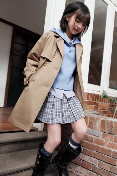 LONG TRENCH COAT WITH BELT - Beige by Zara