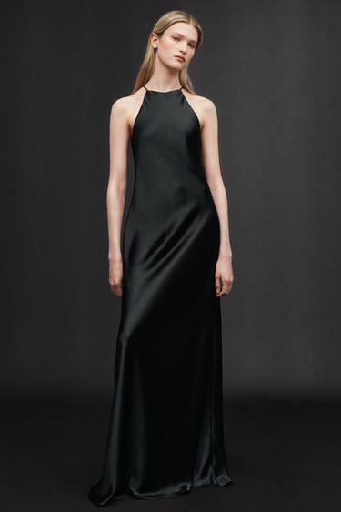 SATIN MIDI DRESS 50TH ANNIVERSARY - Black by Zara