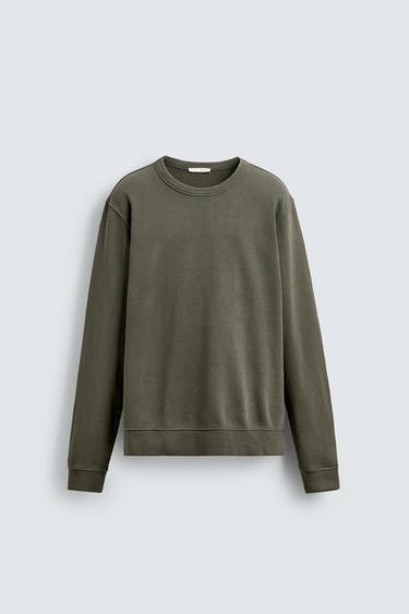 BASIC CREW NECK SWEATSHIRT - Light green by Zara