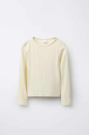PLAIN T-SHIRT WITH MODAL - Butter by Zara