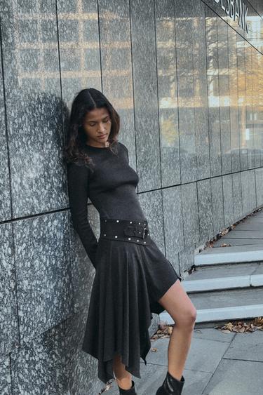 ASYMMETRIC MIDI DRESS - 831 by Zara