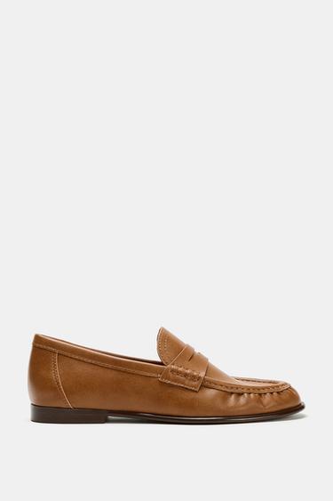 SOFT GATHERED LOAFERS - Brown by Zara