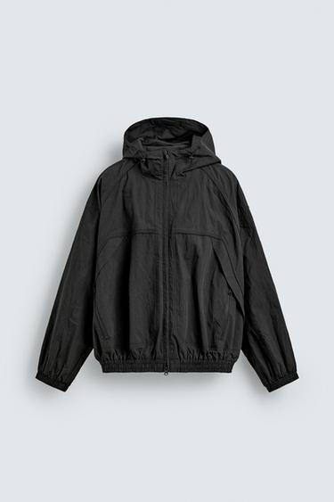 RELAXED FIT TECHNICAL JACKET - Black by Zara
