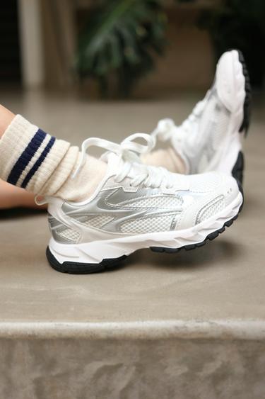 MESH TRAINERS - White by Zara