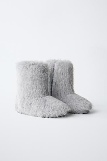 SNOW BOOTS WITH FAUX FUR - Blue by Zara