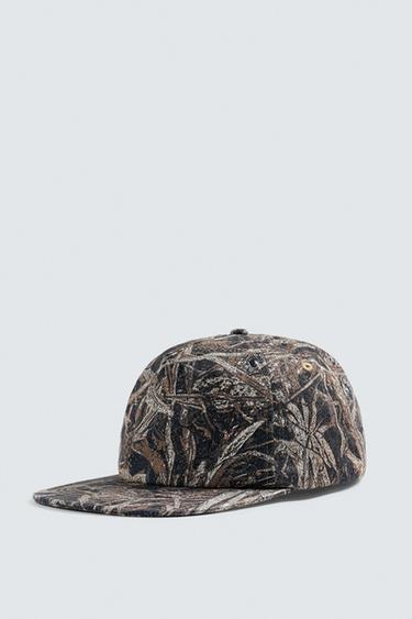 TREE PRINT CAP - Black by Zara