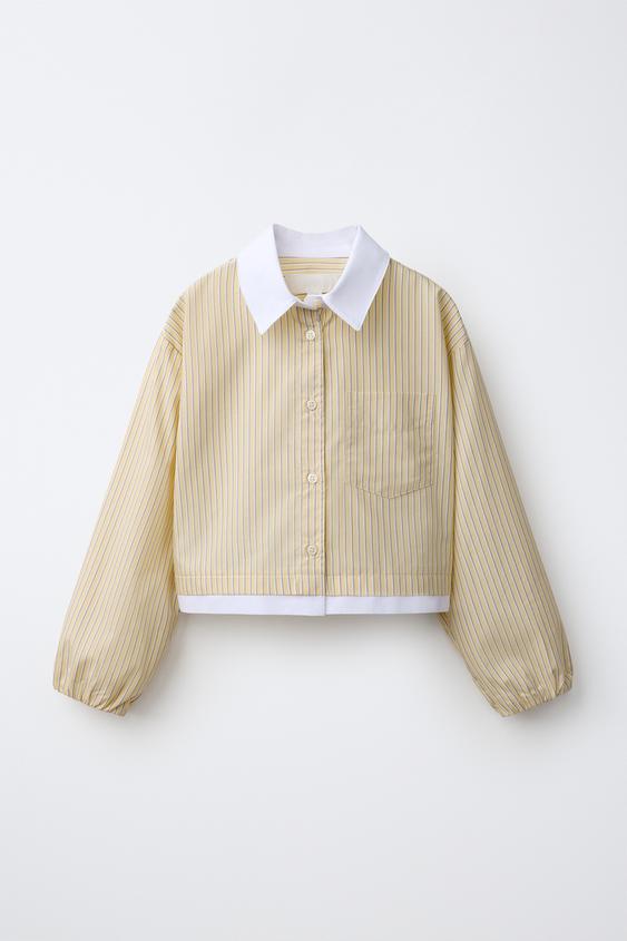 BALLOON STRIPED SHIRT - Yellow by Zara - Image 0