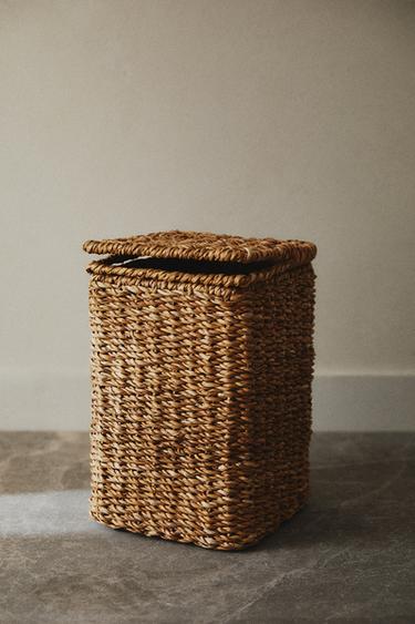 SQUARE BATHROOM BIN - Light beige by Zara
