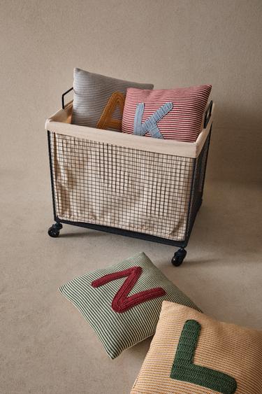 CHILDREN’S METAL BASKET WITH WHEELS - Navy blue by Zara