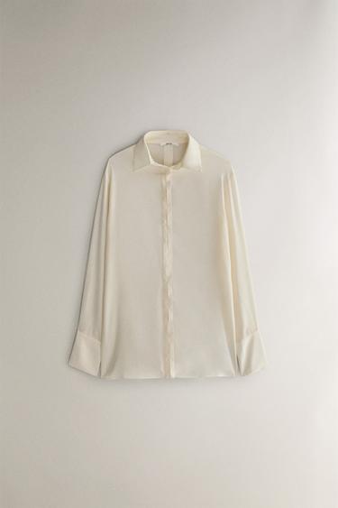 SILK SHIRT - Ecru by Zara