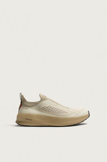 LACELESS TRAIL RUNNING TRAINERS - Beige by Zara