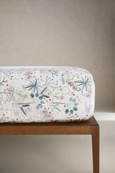 CHILDREN’S SEA PRINT FITTED SHEET - Multicoloured by Zara