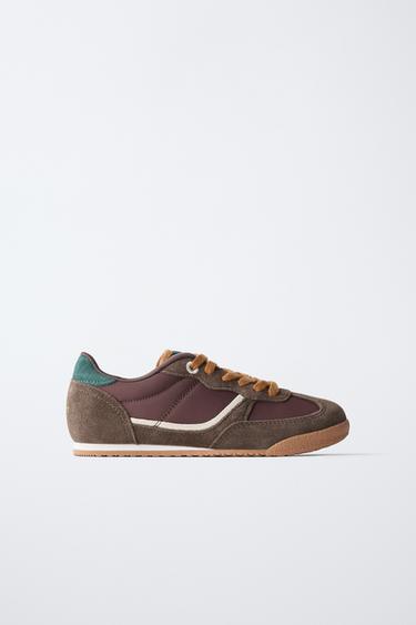 CONTRAST TRAINERS - Brown by Zara