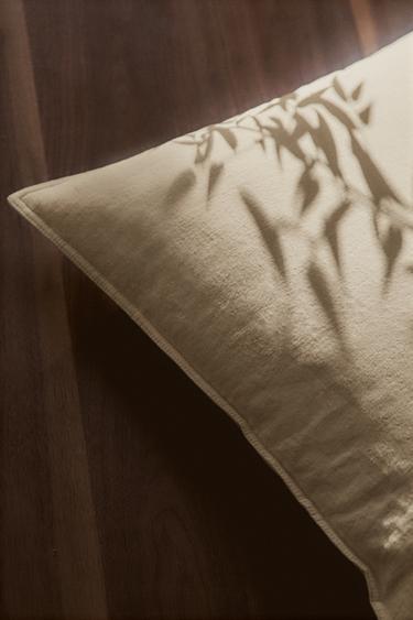 LINEN AND COTTON CUSHION COVER - Mustard by Zara