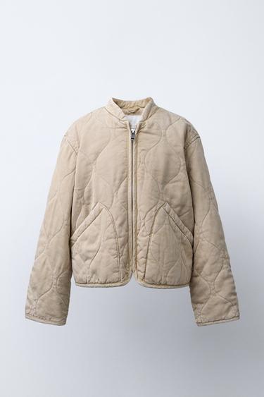 FLOWING PADDED JACKET - Sand by Zara - Image 0