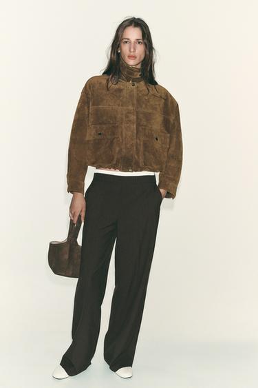 STRAIGHT-LEG TROUSERS WITH DOUBLE WAIST - 178 by Zara