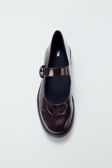 PLATFORM MARY JANES - Burgundy Red by Zara