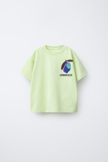 LEMON PRINT T-SHIRT - Lime by Zara - Image 0