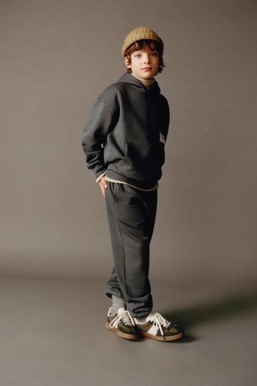 LABEL HOODIE AND JOGGERS SET - Grey by Zara