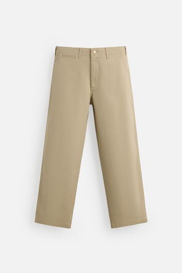 RELAXED FIT CHINO TROUSERS - Beige by Zara
