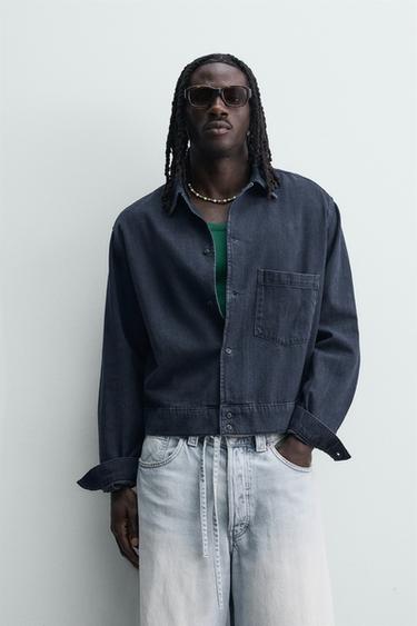LIGHTWEIGHT DENIM OVERSHIRT - Indigo by Zara