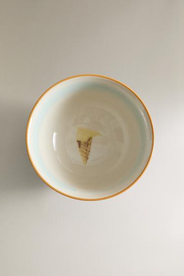 STONEWARE BOWL WITH ICE CREAM DESIGN - Lime by Zara