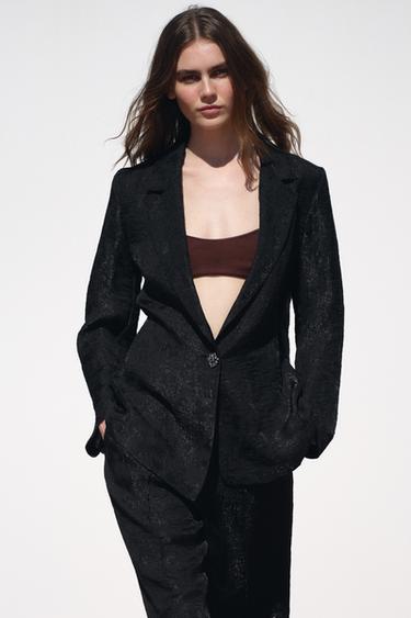 WRINKLED ORGANZA BLAZER - Black by Zara