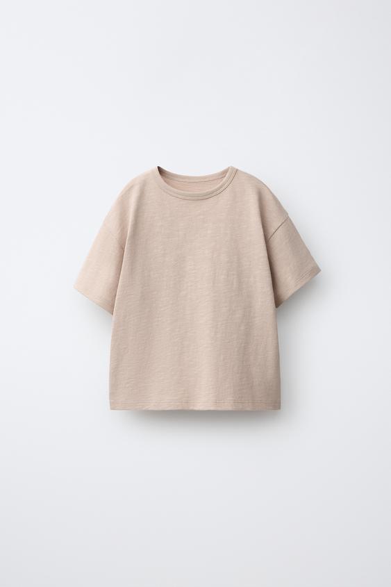 PLAIN T-SHIRT - camel by Zara - Image 0