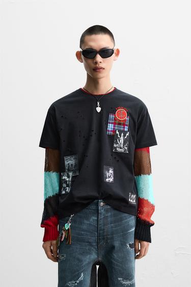 GRAPHIC PATCH T-SHIRT X ANDERSSON BELL - Black by Zara