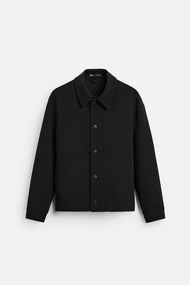 BOXY FIT OVERSHIRT - Black by Zara